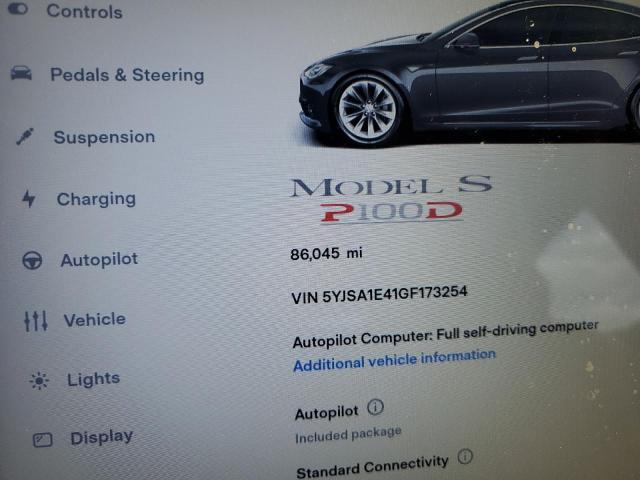 5YJSA1E41GF173254 - 2016 TESLA MODEL S SILVER photo 9