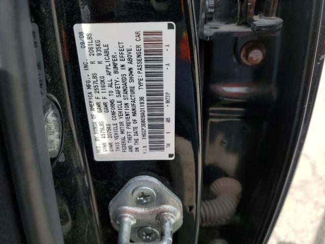 1HGCP36809A011936 - 2009 HONDA ACCORD EXL BLACK photo 13