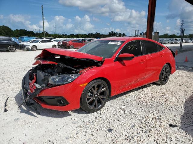 2HGFC2F85LH554419 - 2020 HONDA CIVIC SPORT 红色 照片 1