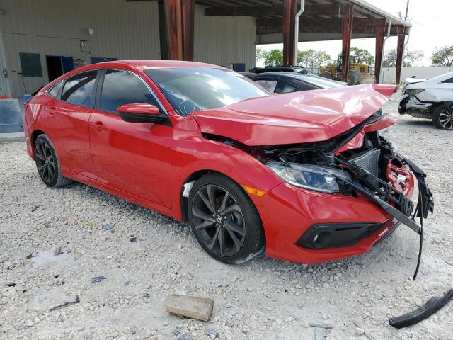 2HGFC2F85LH554419 - 2020 HONDA CIVIC SPORT 红色 照片 4