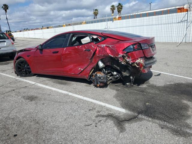 5YJSA1E56PF521168 - 2023 TESLA MODEL S RED photo 2
