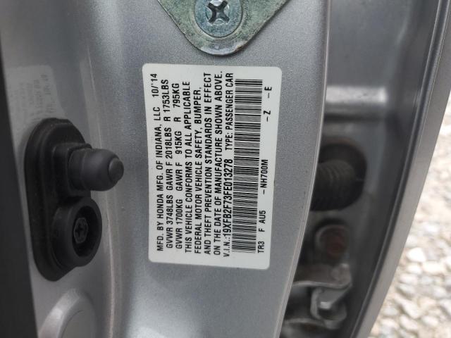 19XFB2F73FE013278 - 2015 HONDA CIVIC SE SILVER photo 12