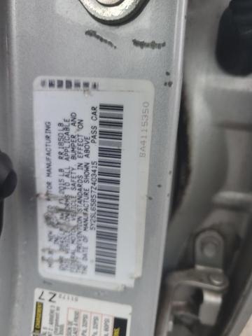 5Y2SL65857Z403415 - 2007 PONTIAC VIBE SILVER photo 12