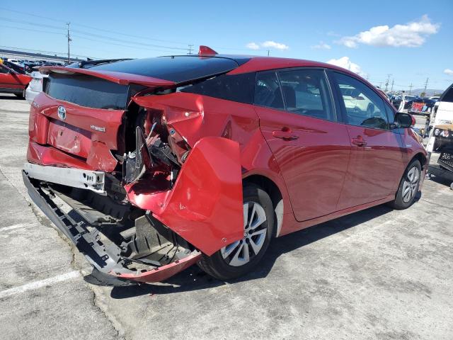 JTDKBRFU5J3596983 - 2018 TOYOTA PRIUS RED photo 3