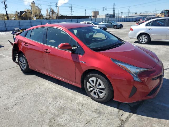 JTDKBRFU5J3596983 - 2018 TOYOTA PRIUS RED photo 4