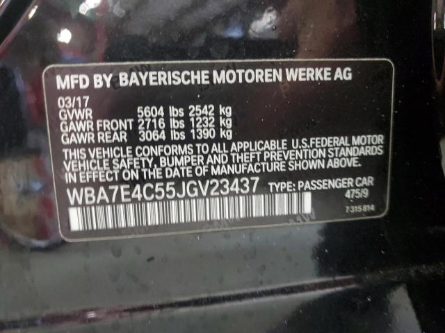 WBA7E4C55JGV23437 - 2018 BMW 740 XI BLACK photo 12