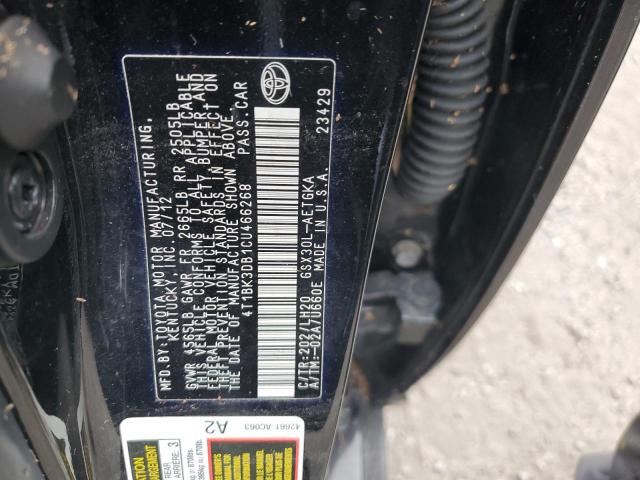 4T1BK3DB1CU466268 - 2012 TOYOTA AVALON BASE Qara foto 13