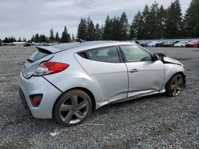 KMHTC6AEXDU110968 - 2013 HYUNDAI VELOSTER TURBO SILVER photo 3