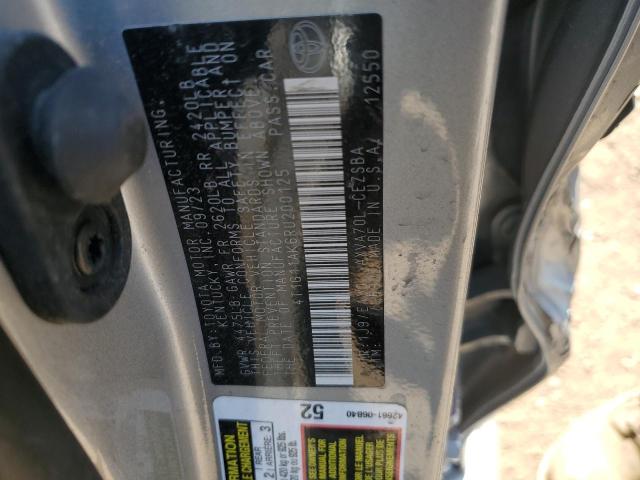 4T1G11AK6RU200125 - 2024 TOYOTA CAMRY SE NIGHT SHADE SILVER photo 12