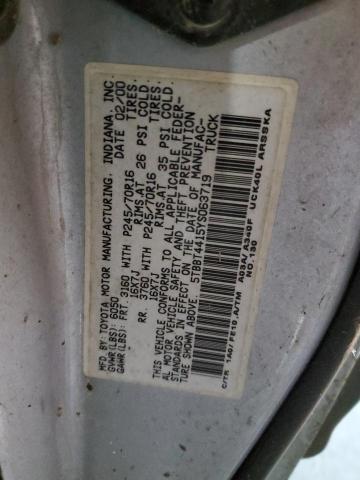 5TBBT4415YS063719 - 2000 TOYOTA TUNDRA ACCESS CAB ნაცრისფერი ფოტო 12