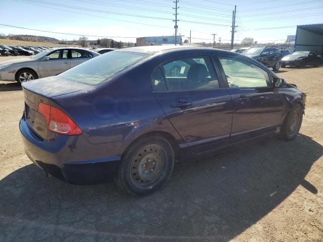 JHMFA16518S000751 - 2008 HONDA CIVIC LX BLUE photo 3