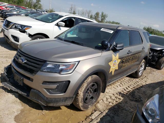 1FM5K8AR2JGB34847 - 2018 FORD EXPLORER POLICE INTERCEPTOR بني صورة 1