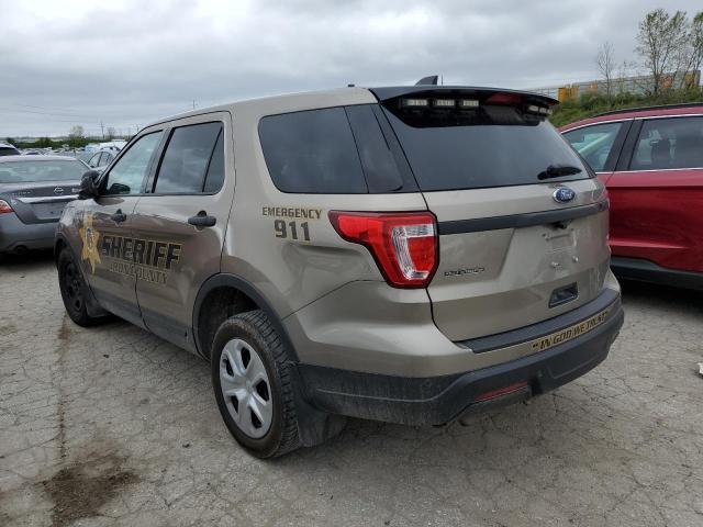 1FM5K8AR2JGB34847 - 2018 FORD EXPLORER POLICE INTERCEPTOR بني صورة 2