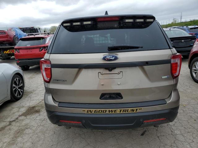 1FM5K8AR2JGB34847 - 2018 FORD EXPLORER POLICE INTERCEPTOR بني صورة 6