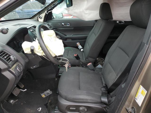 1FM5K8AR2JGB34847 - 2018 FORD EXPLORER POLICE INTERCEPTOR بني صورة 7