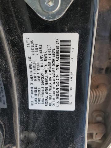 1HGCR3F87GA010774 - 2016 HONDA ACCORD EXL BLACK photo 13