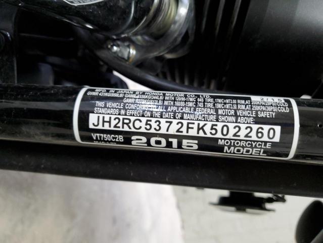 JH2RC5372FK502260 - 2015 HONDA VT750 C2B BLACK photo 10