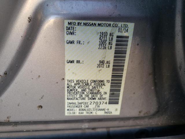 1N4AL3AP1EC270374 - 2014 NISSAN ALTIMA 2.5 SILVER photo 13