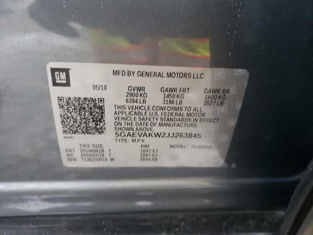 5GAEVAKW2JJ263845 - 2018 BUICK ENCLAVE ESSENCE Սև լուսանկար 13