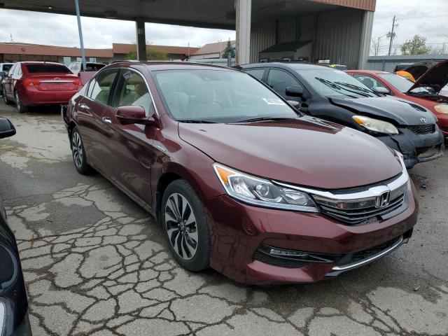 JHMCR6F3XHC000958 - 2017 HONDA ACCORD HYBRID BURGUNDY photo 4