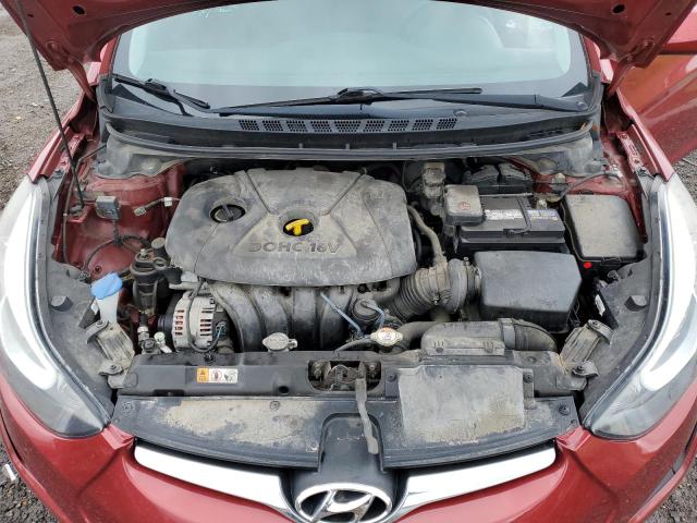 5NPDH4AE0EH541538 - 2014 HYUNDAI ELANTRA SE RED photo 11