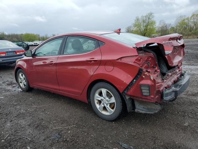 5NPDH4AE0EH541538 - 2014 HYUNDAI ELANTRA SE RED photo 2