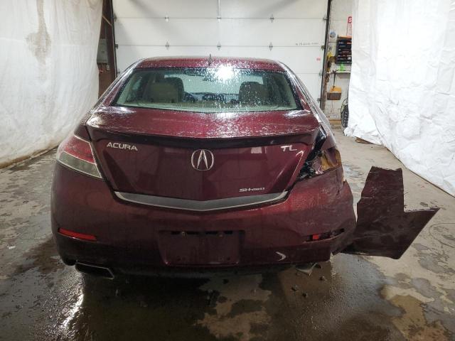 19UUA9F53CA007773 - 2012 ACURA TL BURGUNDY photo 6