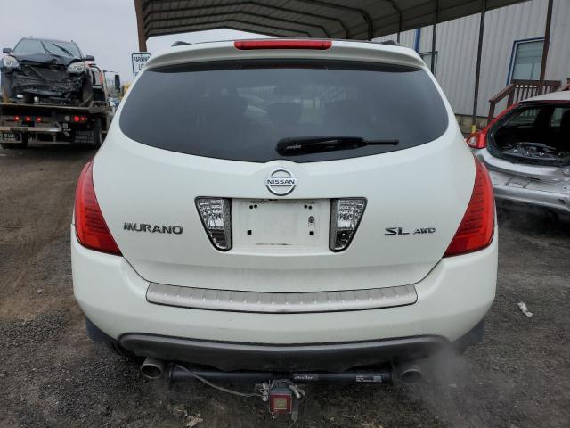 JN8AZ08W57W614119 - 2007 NISSAN MURANO SL WHITE photo 6