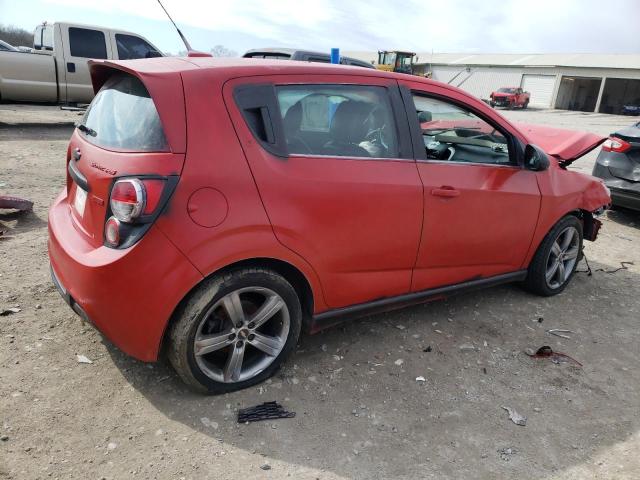 1G1JG6SB0D4173820 - 2013 CHEVROLET SONIC RS RED photo 3