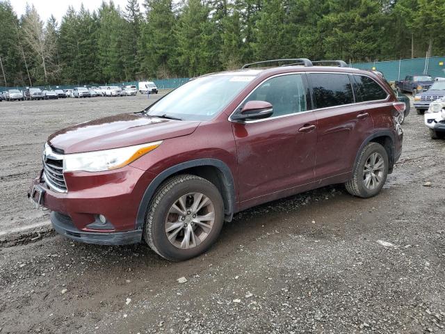 5TDBKRFH8FS072767 - 2015 TOYOTA HIGHLANDER LE BURGUNDY photo 1