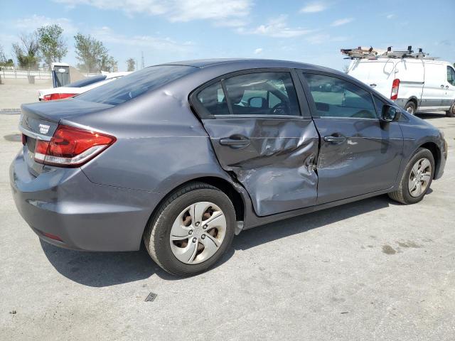 2HGFB2F58EH545869 - 2014 HONDA CIVIC LX GRAY photo 3