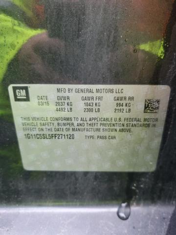 1G11C5SL5FF271120 - 2015 CHEVROLET MALIBU 1LT 灰色 照片 12