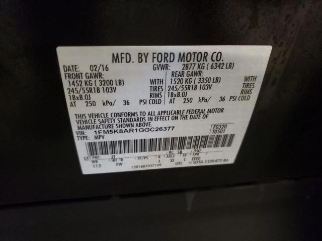 1FM5K8AR1GGC26377 - 2016 FORD EXPLORER POLICE INTERCEPTOR Qəhvəyi foto 13