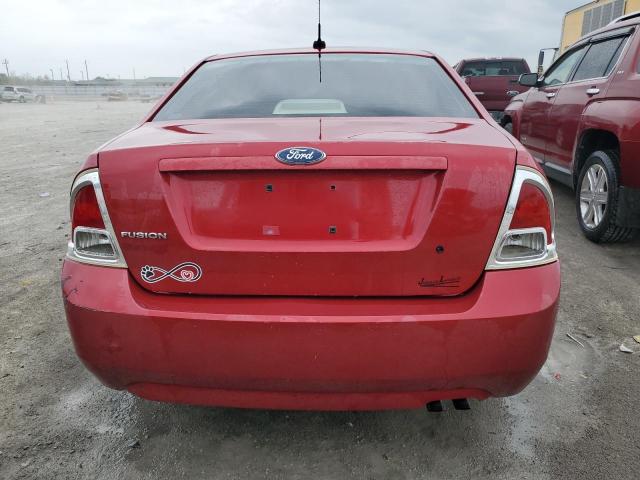3FAHP06Z48R137402 - 2008 FORD FUSION S RED photo 6
