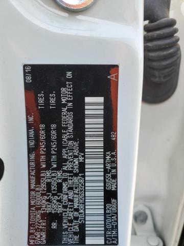 5TDJKRFH2GS325871 - 2016 TOYOTA HIGHLANDER XLE 白色 照片 14