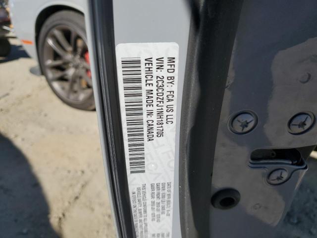 2C3CDZFJ1NH181705 - 2022 DODGE CHALLENGER R/T SCAT PACK GRAY photo 12