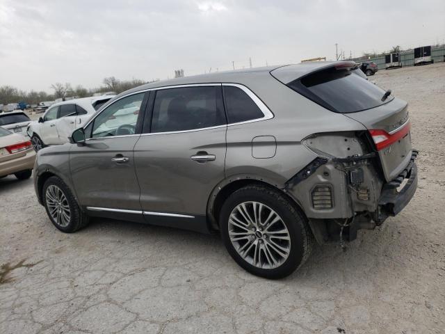 2LMPJ6LR0GBL37494 - 2016 LINCOLN MKX RESERVE Gris photo 2