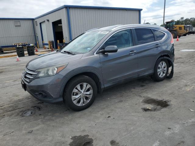 2HKRM3H73EH553685 - 2014 HONDA CR-V EXL GRAY photo 1