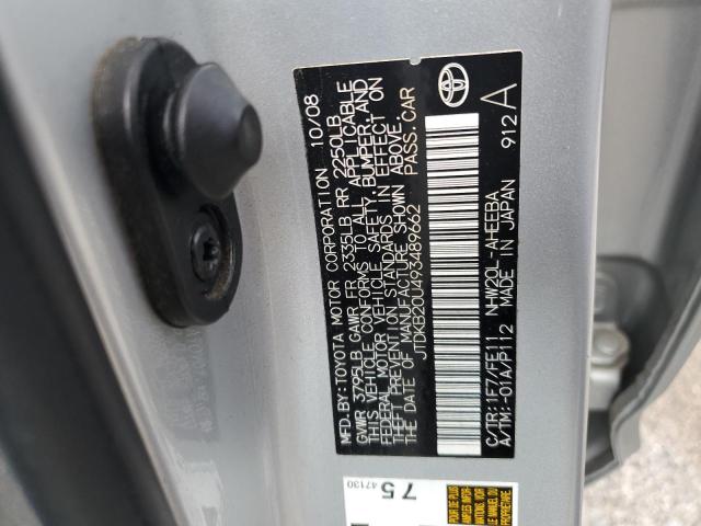 JTDKB20U493489662 - 2009 TOYOTA PRIUS SILVER photo 12