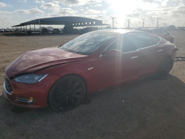 5YJSA1DP0DFP11319 - 2013 TESLA MODEL S RED photo 1