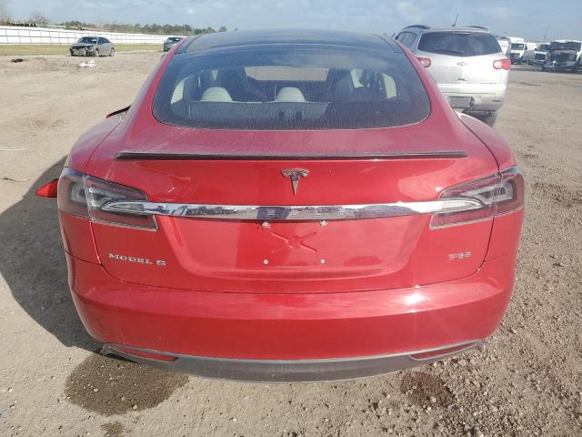 5YJSA1DP0DFP11319 - 2013 TESLA MODEL S RED photo 6