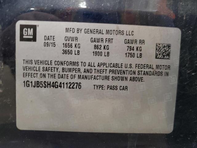 1G1JB5SH4G4112276 - 2016 CHEVROLET SONIC LS 蓝色 照片 12