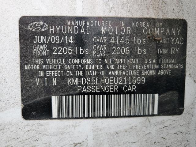 KMHD35LH0EU211699 - 2014 HYUNDAI ELANTRA GT WHITE photo 12