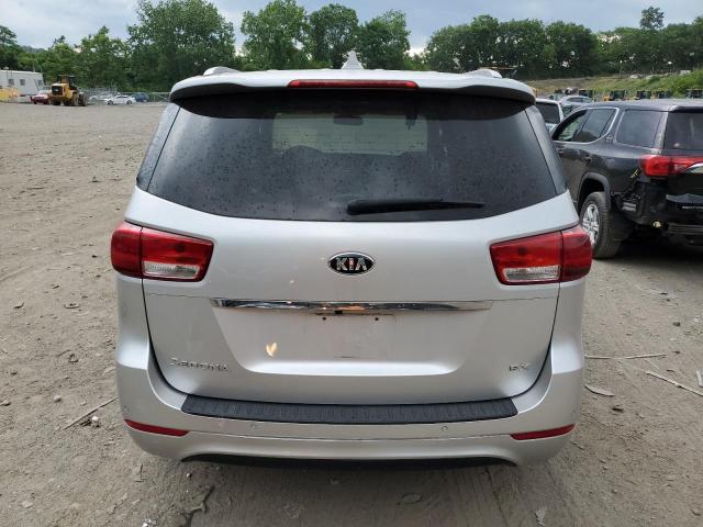 KNDMC5C1XH6263549 - 2017 KIA SEDONA EX SILVER photo 6