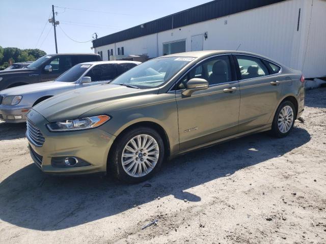 3FA6P0LU5DR167664 - 2013 FORD FUSION SE HYBRID GREEN photo 1