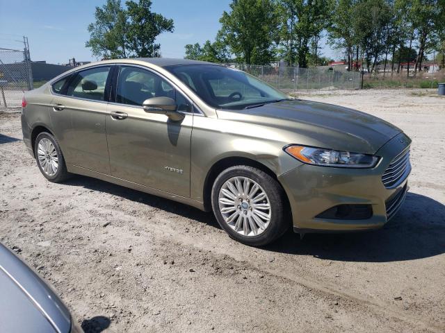 3FA6P0LU5DR167664 - 2013 FORD FUSION SE HYBRID GREEN photo 4