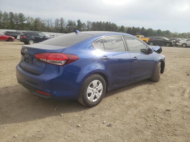 3KPFK4A7XHE152877 - 2017 KIA FORTE LX BLUE photo 3