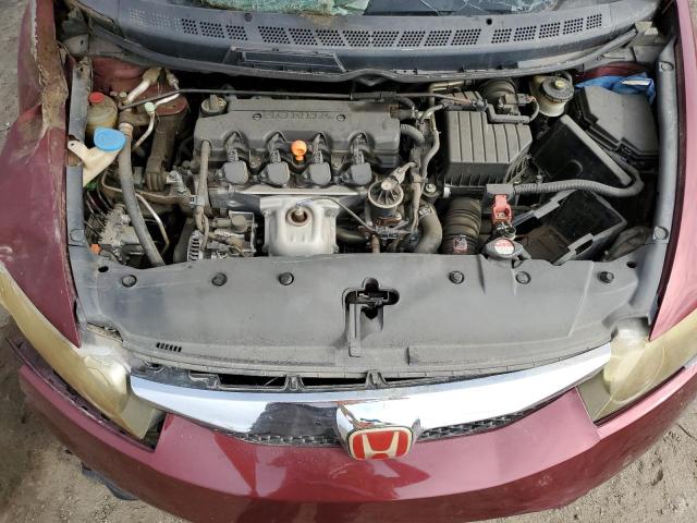 1HGFA16586L113848 - 2006 HONDA CIVIC LX RED photo 11