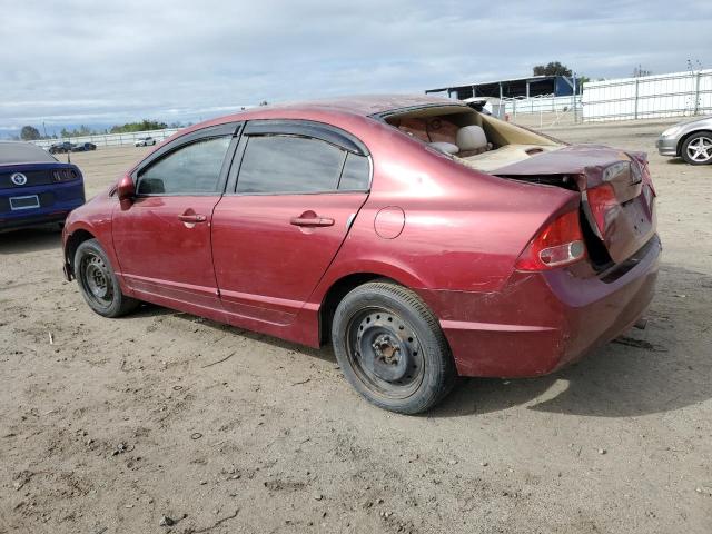 1HGFA16586L113848 - 2006 HONDA CIVIC LX RED photo 2