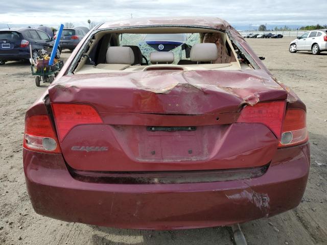 1HGFA16586L113848 - 2006 HONDA CIVIC LX RED photo 6